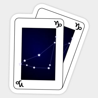 Capricorn Zodiac Sign Card Sticker